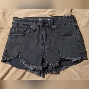 Mossimo Black Frayed Hem Denim Jean Shorts